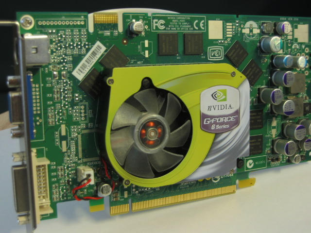 Massive fan is required to cool-off the hot NVIDIA 6800 Ultra chipset