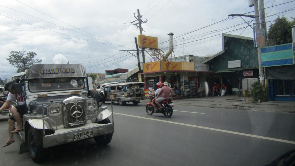 Jeepneys ply the national highway in Cabuyao, Laguna