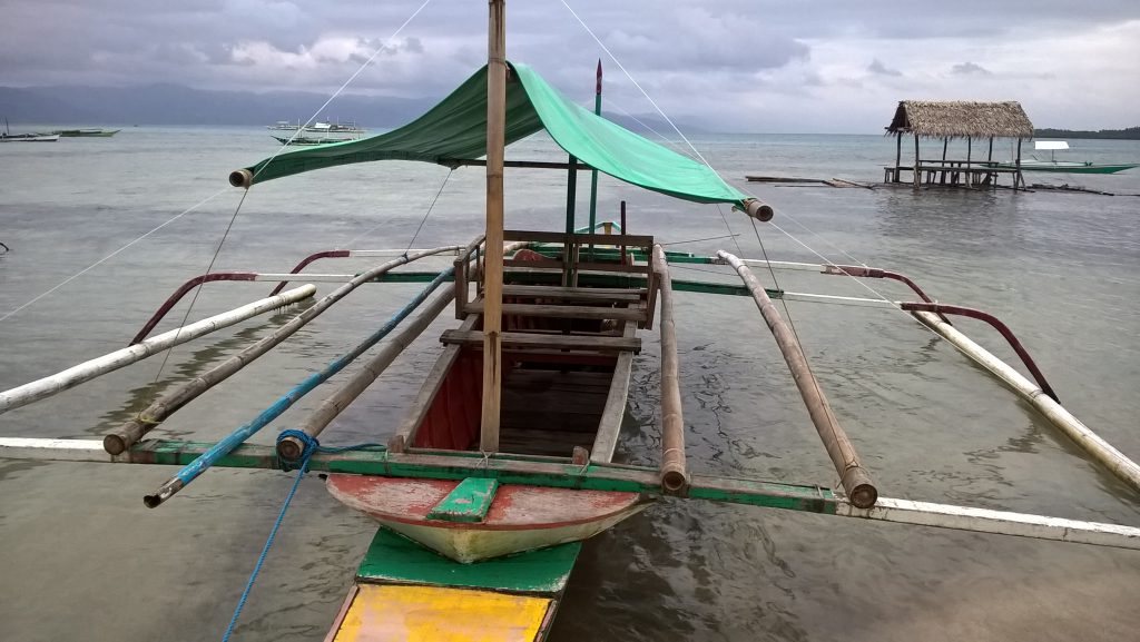 A colorful 'bangka' (canoe) in Cagbalete Island