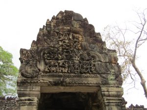 Intricate details in just a single column in Banteay Kdei