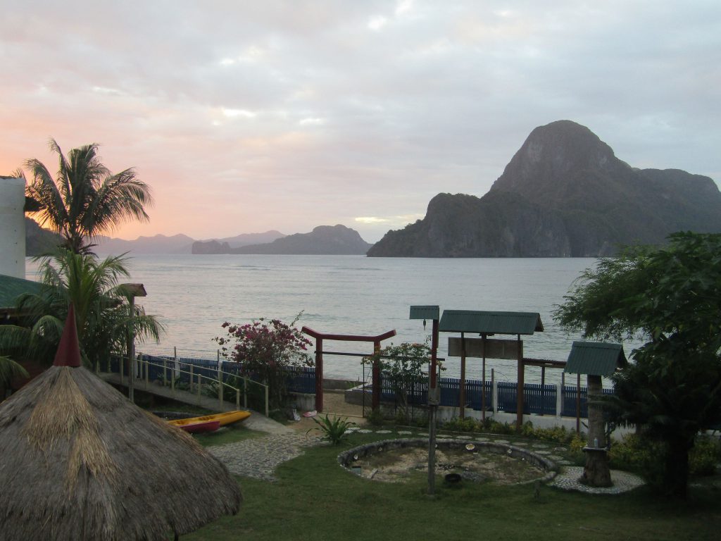 Cadlao Island dominates on the background