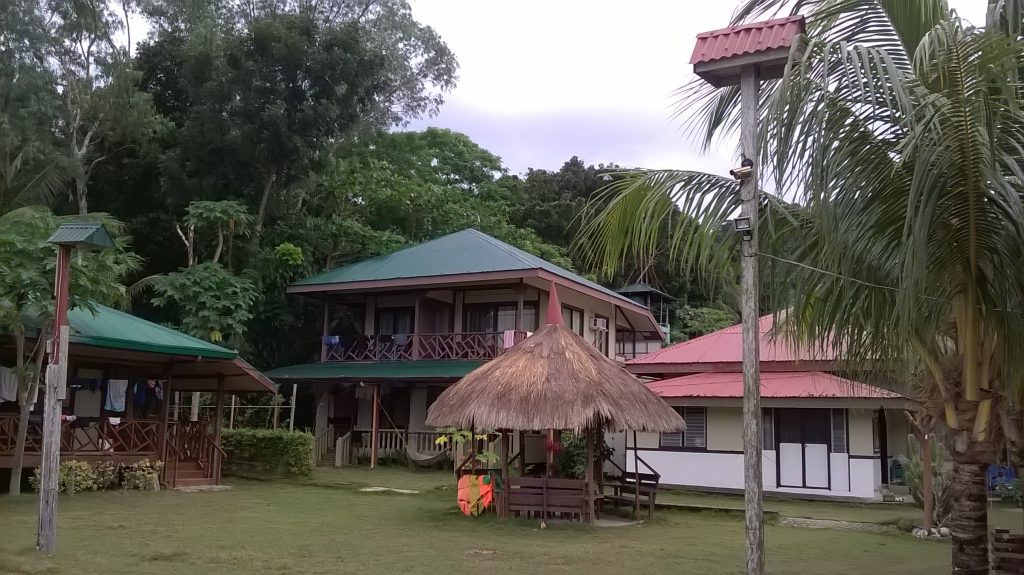 Guests gather around this square before embarking on their island-hopping tours