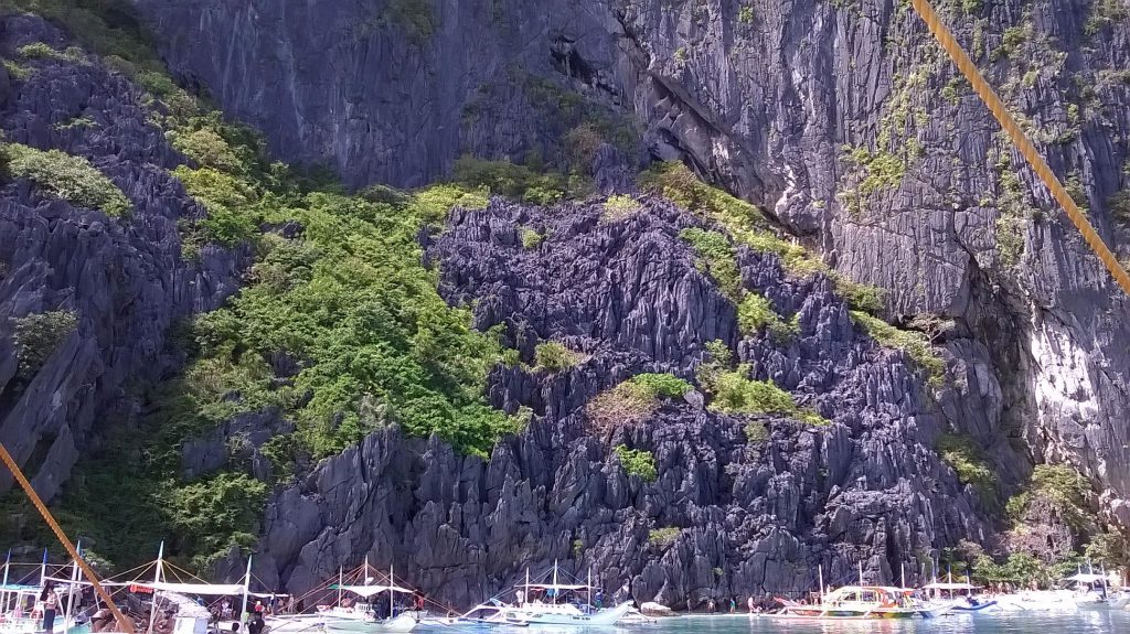 Matinloc Island has a small chapel amidst the sharp rocks and limestone cliffs