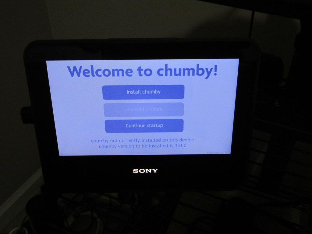 You will need USB stick (at least, 256 KB) to install the Chumby patch on your Sony Dash (model HID-C10 only).