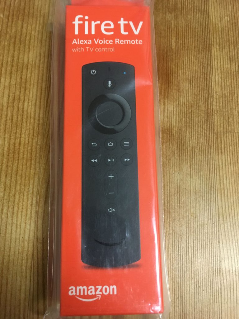 The new remote comes with buttons for power, volume & muting.