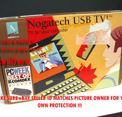 Nogatech USB TV!  TV/FM Tuner/Video Capture