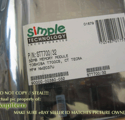 Simple Tech 32MB Memory Module for the TOSHIBA Tecra T700CS/CT Notebooks