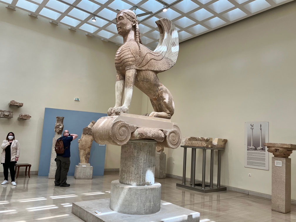 In ancient Greece, sphinxes were considered as the guardians of tombs and sanctuaries.