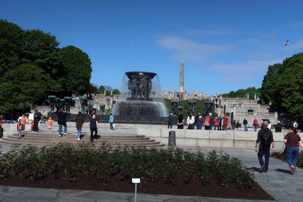 The largest park in Oslo, Norway, Frogner Park (also known as Vigeland Sculpture Park), is visited by nearly 2 million people every year.